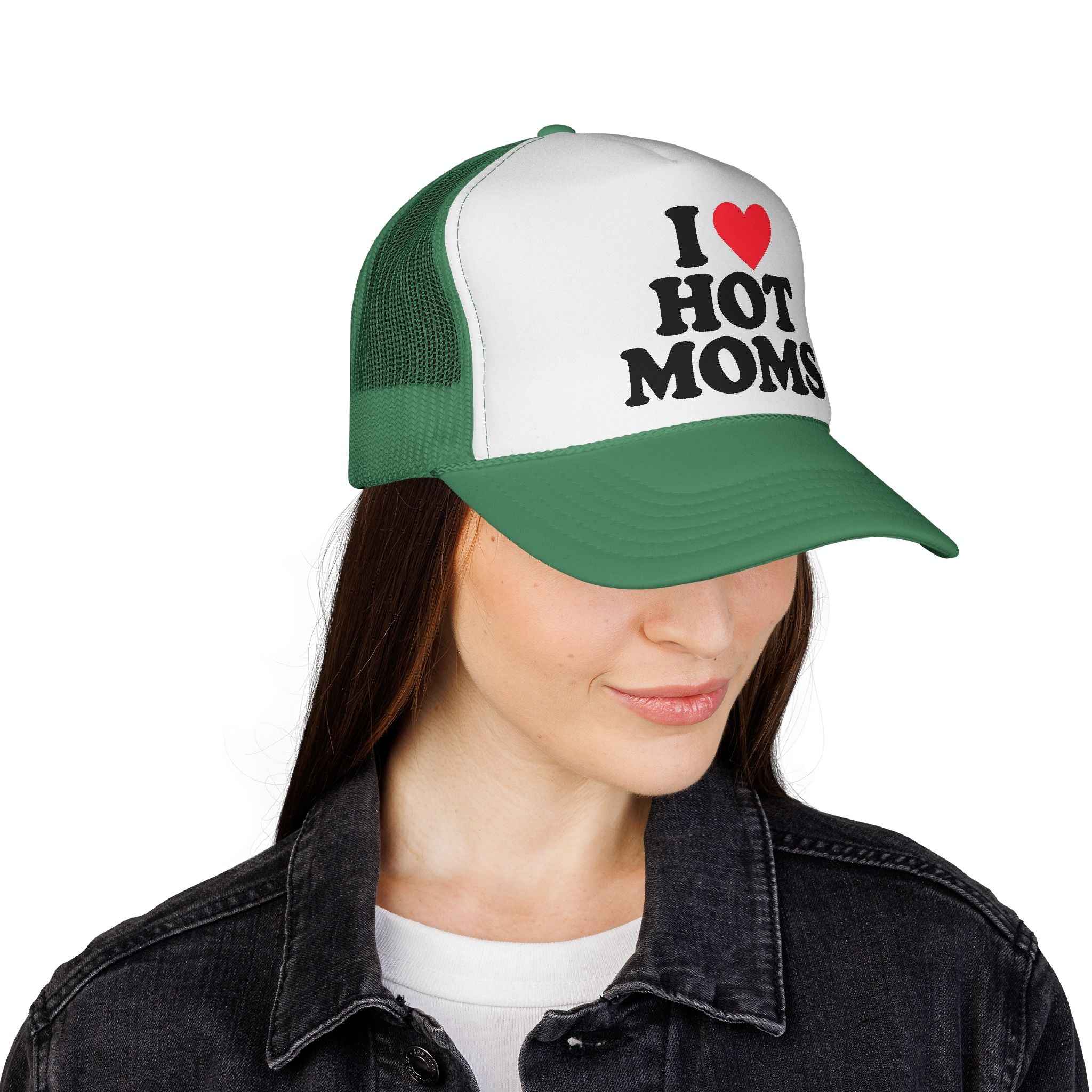 I ❤️ HOT MOMS Trucker Cap