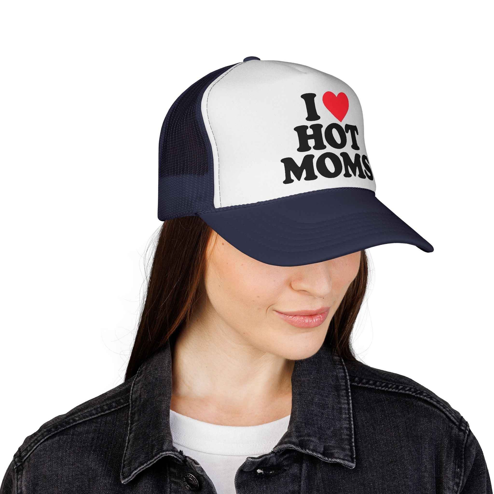 I ❤️ HOT MOMS Trucker Cap