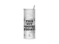 This Guy Pooped Today full-wrap insulated tumbler featuring bold black lettering and two pointing thumbs on a weathered concrete-style background.