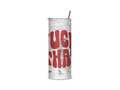 FUCK THAT full-wrap insulated tumbler featuring oversized distressed red lettering on a weathered concrete-style background.