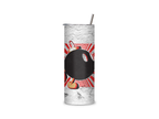 Fuze Walker full-wrap insulated tumbler featuring a retro wind-up bomb with red burst graphics on a weathered concrete-style background.