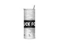 Yuck Fou full-wrap insulated tumbler featuring distressed white lettering inside a black sign graphic on a weathered concrete-style background.